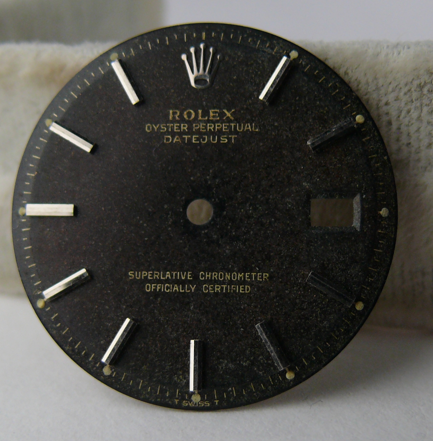 1960s Vintage Rolex Black Datejust Tropical Gilt Dial for model references 1600 1601 1603. Please - Image 4 of 8