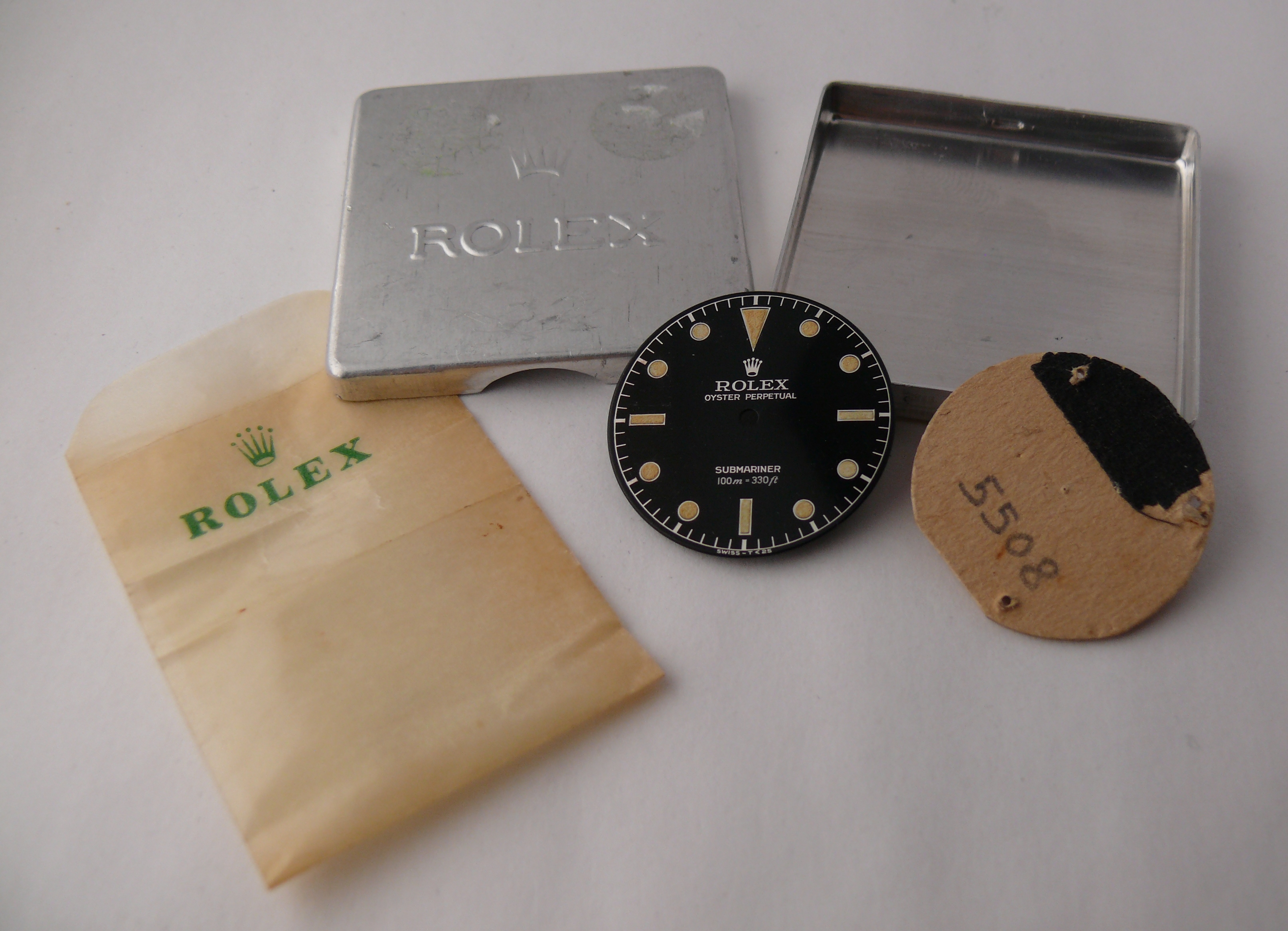 Vintage rolex submariner James Bond 5508 dial, gilt gloss early service dial - Image 6 of 8