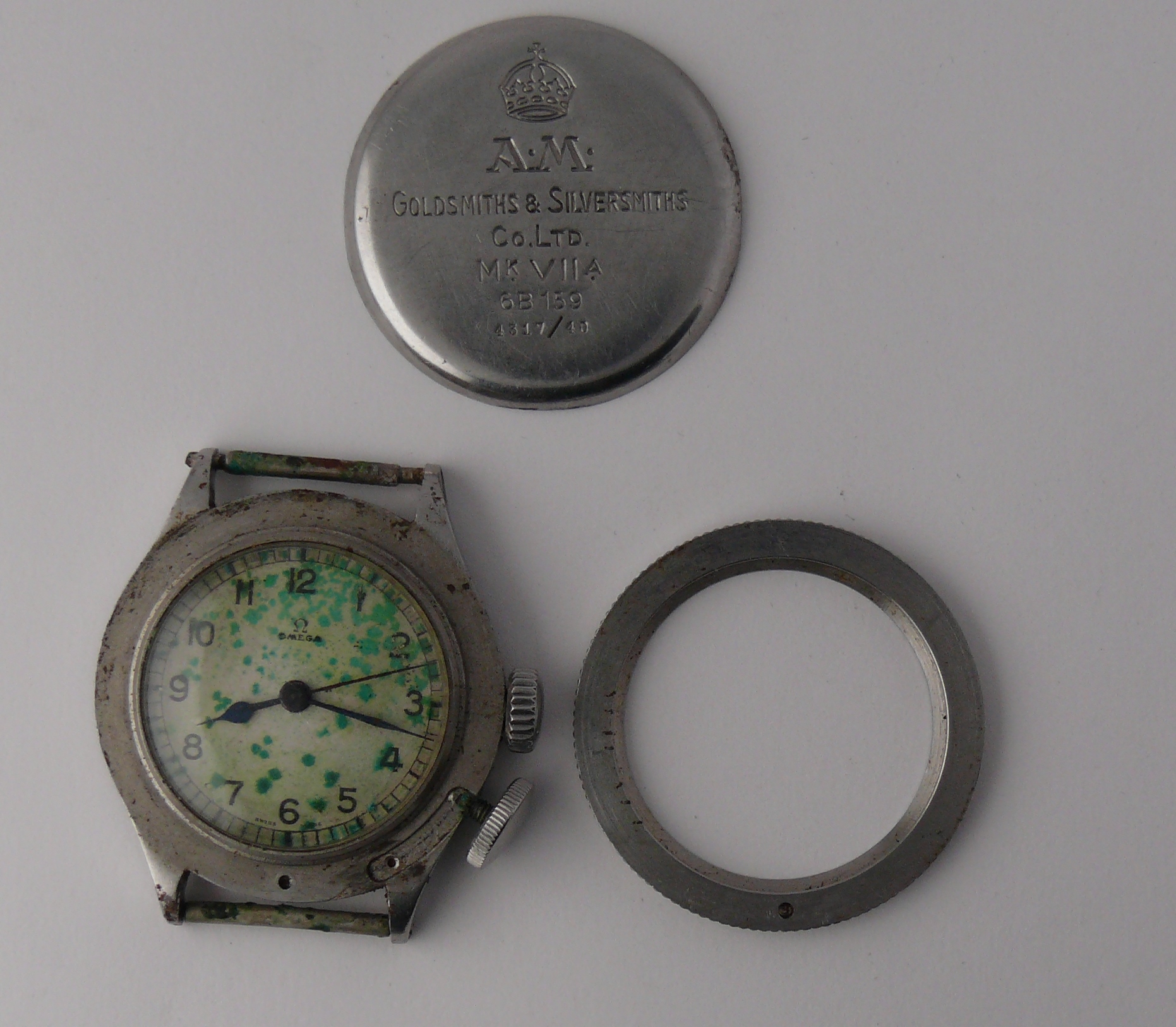 1940 WW2 Vintage Gents Omega RAF Weems Wristwatch Ref 6B 159. A very rare and collectable model, - Image 14 of 15