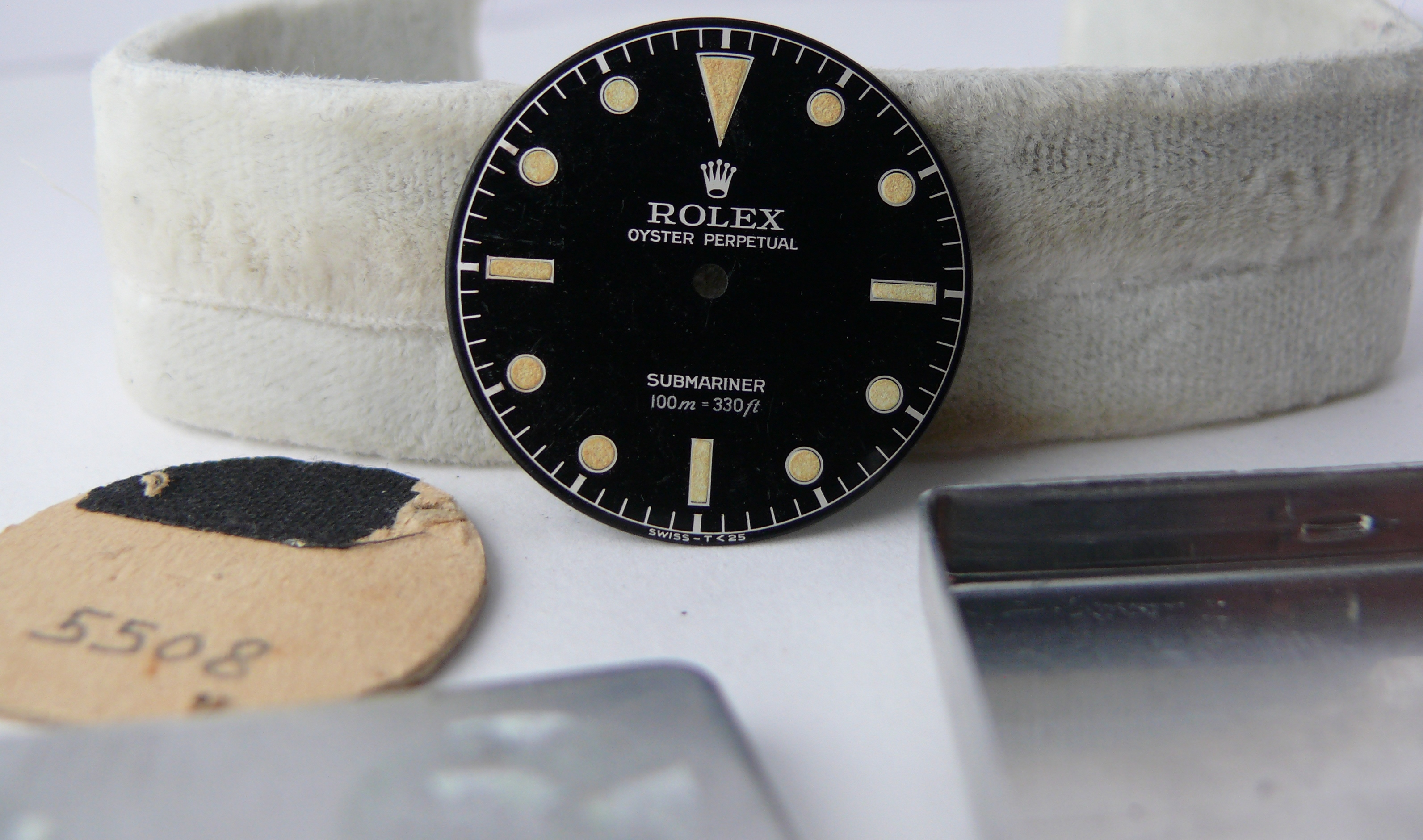 Vintage rolex submariner James Bond 5508 dial, gilt gloss early service dial - Image 3 of 8