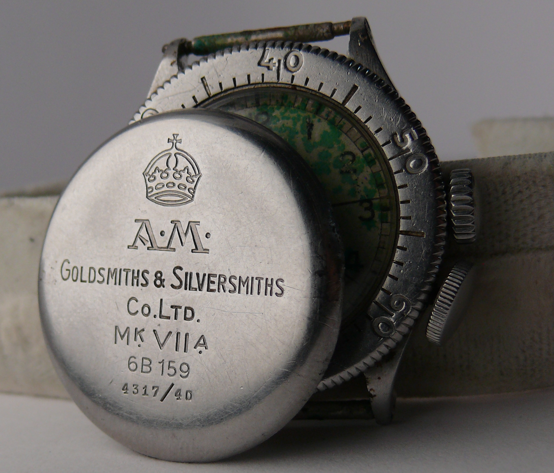 1940 WW2 Vintage Gents Omega RAF Weems Wristwatch Ref 6B 159. A very rare and collectable model, - Image 8 of 15