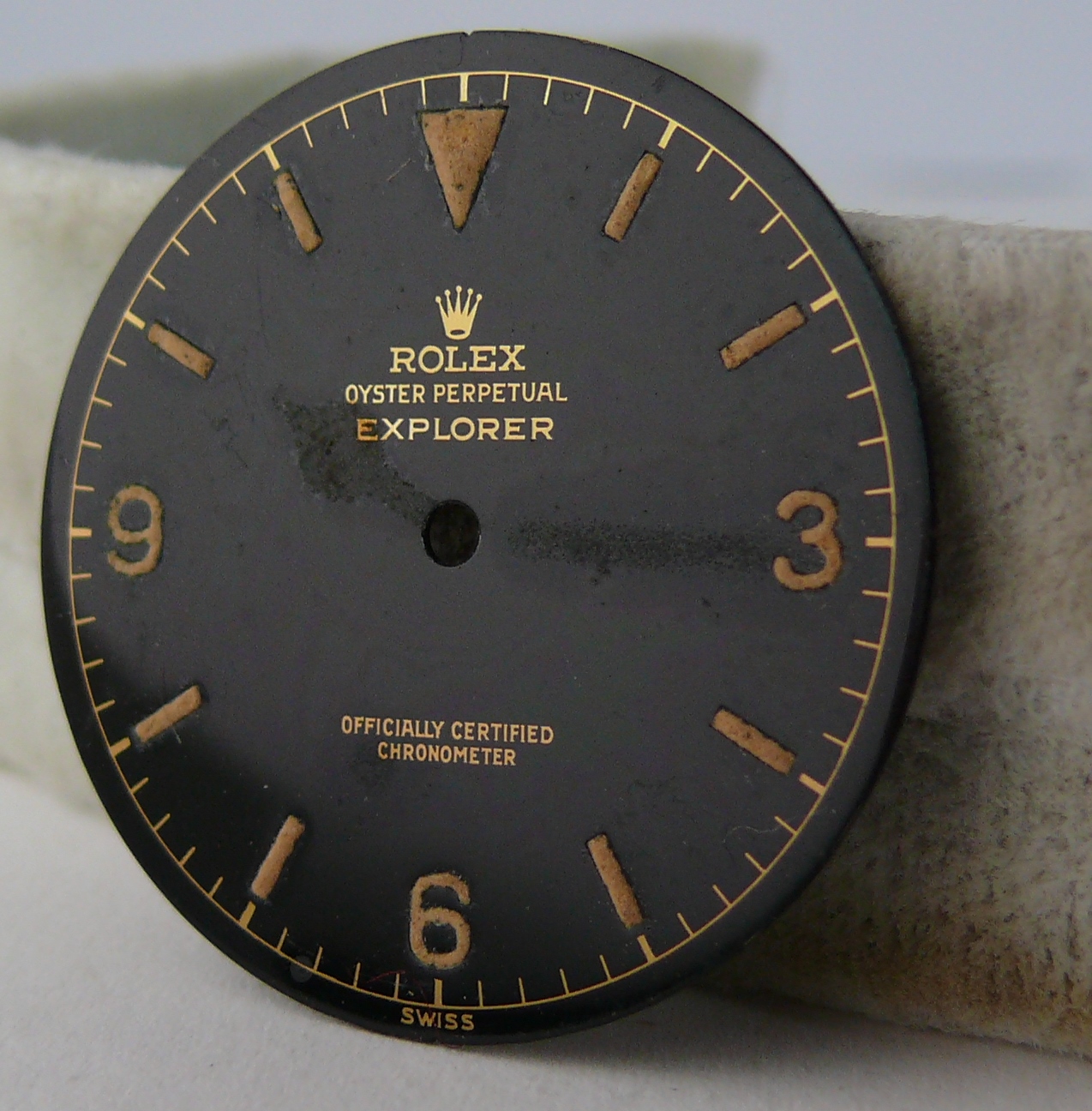 1950s Vintage Rolex Explorer 6610 Gilt Dial. Please note there are hands radium burns on the dial - Image 11 of 13