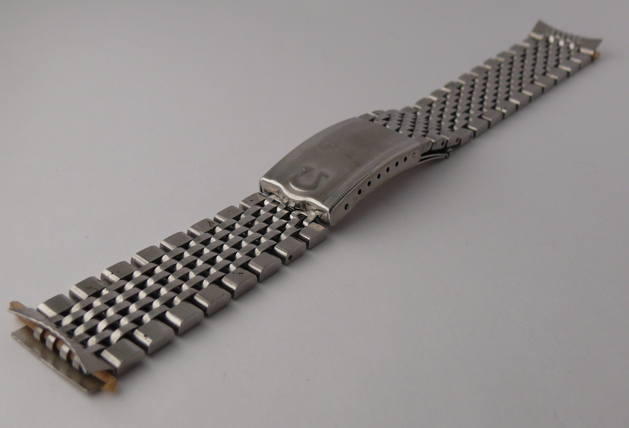 vintage omega 19 mm stainless steel bracelet 1068 w 523 ends c 1976, can be used for various