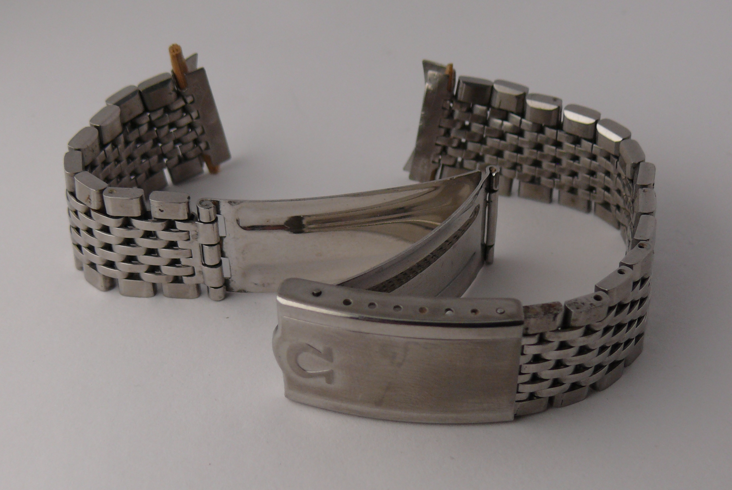 vintage omega 19 mm stainless steel bracelet 1068 w 523 ends c 1976, can be used for various - Image 6 of 6