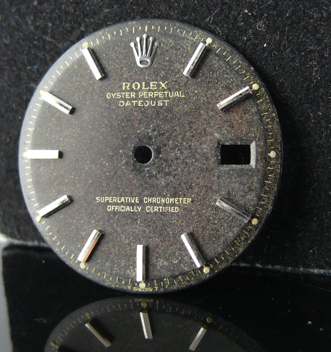 1960s Vintage Rolex Black Datejust Tropical Gilt Dial for model references 1600 1601 1603. Please - Image 7 of 8