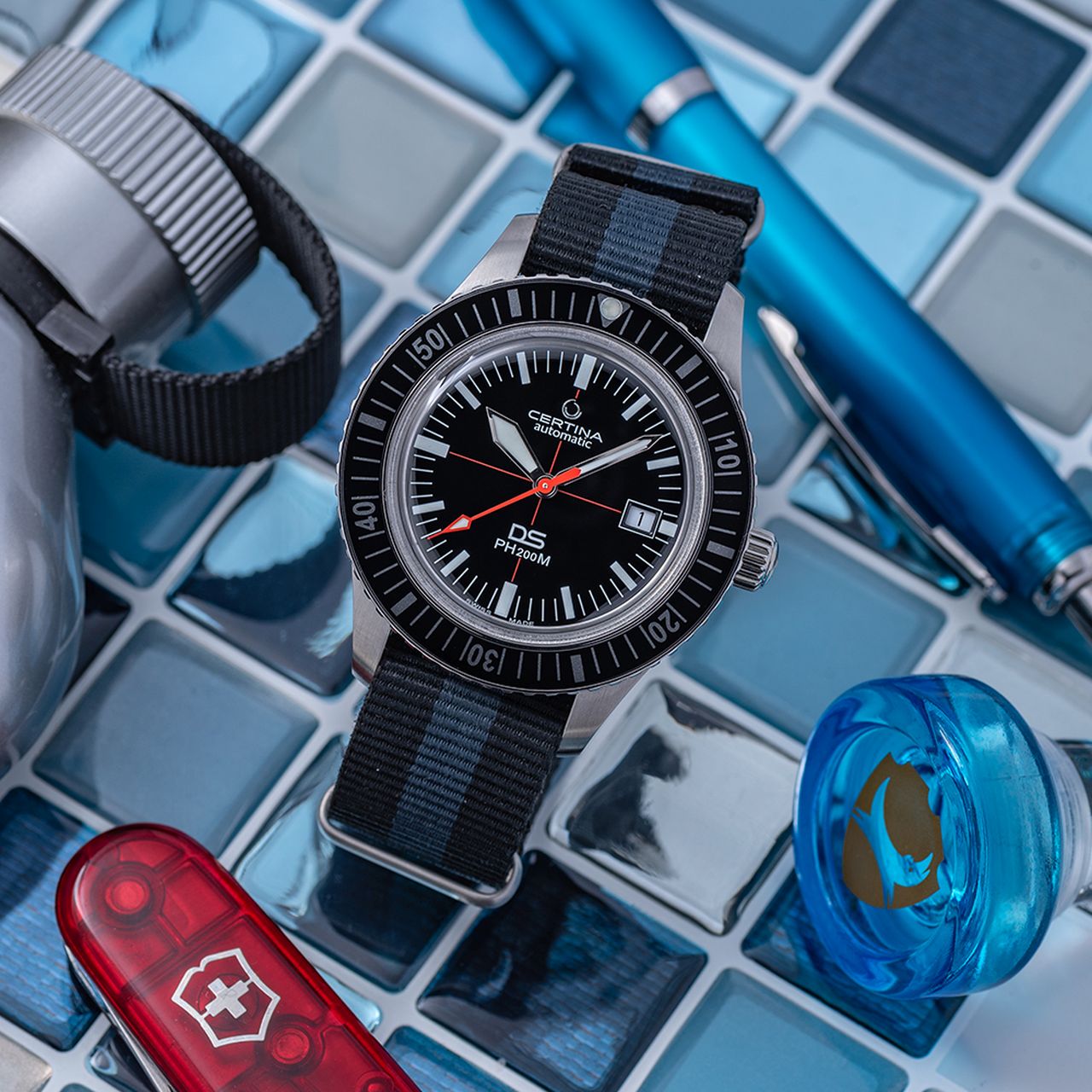 GENTLEMAN'S CERTINA DS PH200M HERITAGE BLACK ON NATO, POWERMATIC 80, NOVEMBER 2018 BOX AND PAPERS, - Image 2 of 5