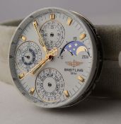 1990s Vintage Breitling Astromat QP Quantieme Perpetual Movement for Ref K18405. Extremely rare
