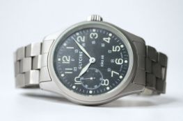 GLYCINE KMU 48 MANUAL WIND REFERENCE 3788, circular black dial with arabic numeral hour markers,