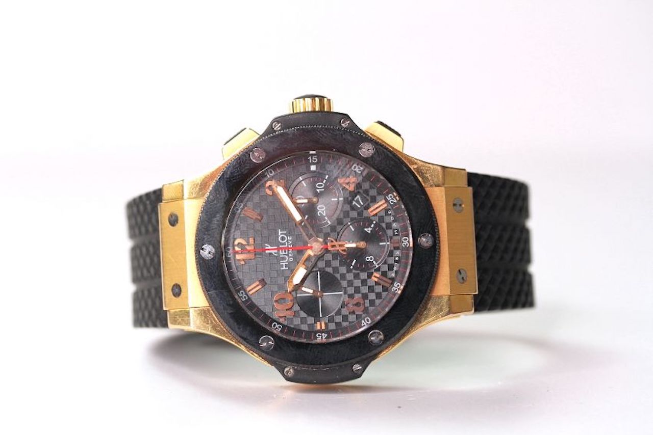 GENTLEMAN'S HUBLOT BIG BANG 18CT GOLD CERAMIC CHRONOGRAPH REF 301.PB.131.RX WITH BOX AND PAPERS, - Image 2 of 4