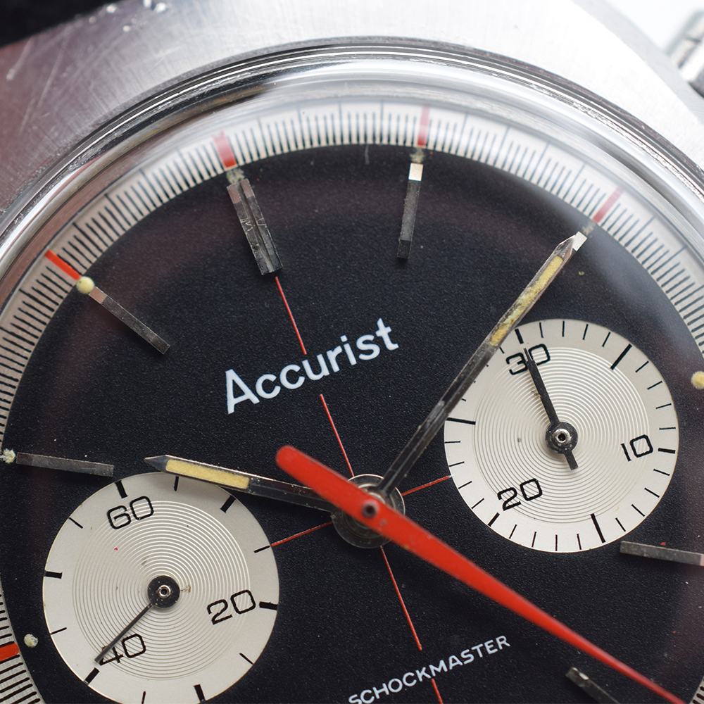 GENTLEMAN'S VINTAGE ACCURIST SHOCKMASTER CROSSHAIR DIAL CHRONOGRAPH, LANDERON 248, CIRCA. 1960S, - Image 4 of 7