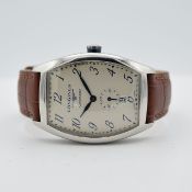 GENTLEMAN'S LONGINES EVIDENZA AUTOMATIC RECTANGULAR, REF. L2.642.4, BOX & BOOKLETS + BUCKLE,