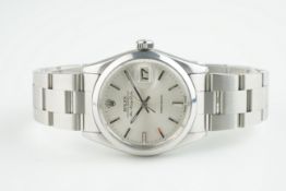 GENTLEMENS ROLEX OYSTER PERPETUAL AIR-KING DATE WRISTWATCH REF. 5700 CIRCA 1973, circular silver