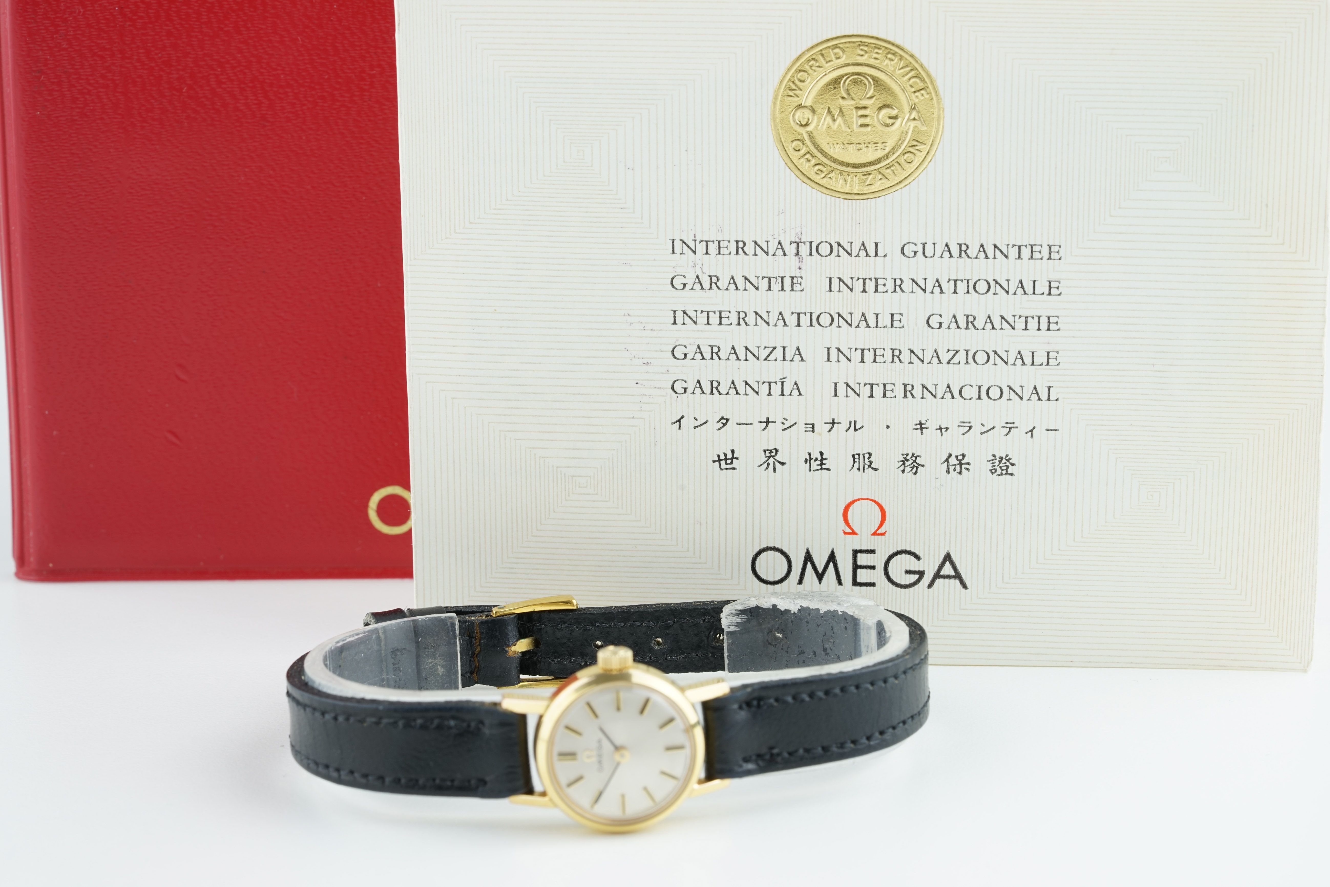 LADIES OMEGA GOLD PLATED COCKTAIL WATCH W/ GUARANTEE PAPERS, circular silver dial with stick hour - Image 2 of 2