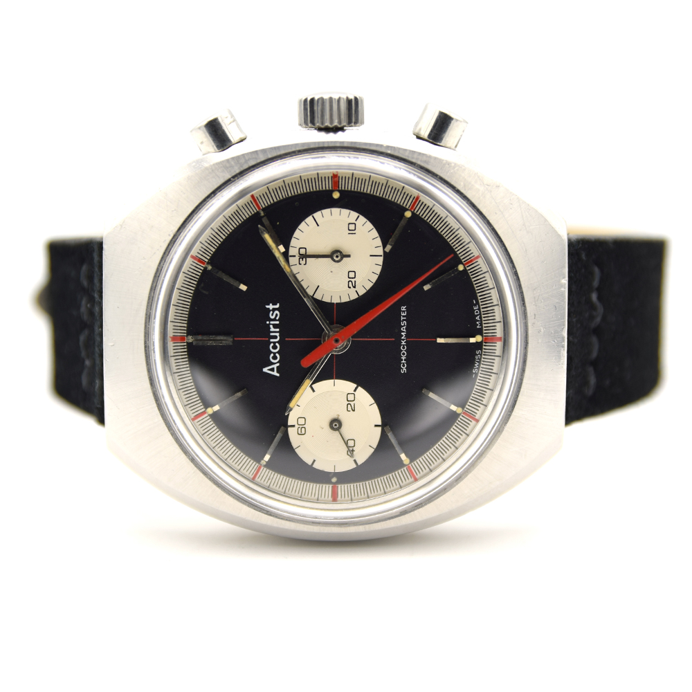 GENTLEMAN'S VINTAGE ACCURIST SHOCKMASTER CROSSHAIR DIAL CHRONOGRAPH, LANDERON 248, CIRCA. 1960S,