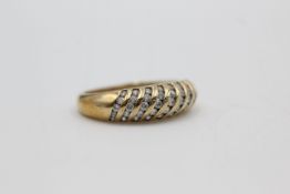 9ct gold gemstone dress ring (2.9g)