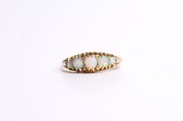 18ct yellow gold 5 opal set ring