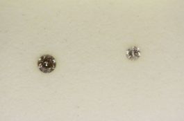 Two RBC diamonds totalling 0.24ct, boxed (0.16ct + 0.08ct)