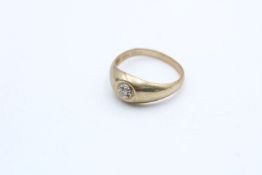 9ct gold vintage diamond solitaire ring (3.3g)