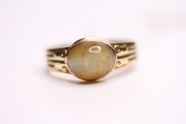 Cats Eye Chrysoberyl Ring, size Z.