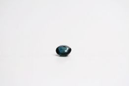 Single unmounted oval-cut blue sapphire, 0.86ct