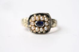 Victorian Memorial Ring, size U, 5.6g.