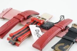 *TO BE SOLD WITHOUT RESERVE* GROUP OF 4 DOLCE & GABANNA LEATHER WATCH STRAPS, four leather strap,