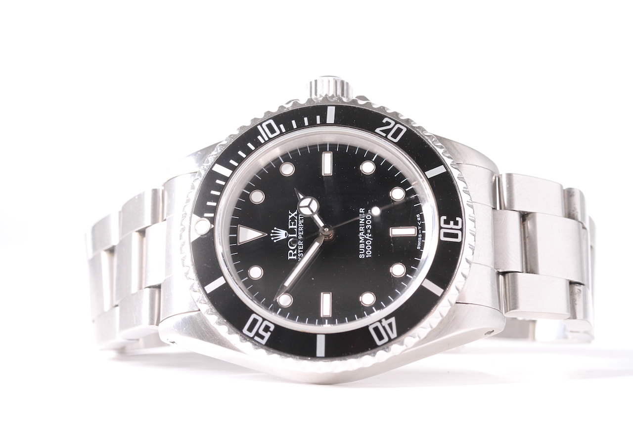 ROLEX OYSTER PERPETUAL SUBMARINER REFERENCE 14060 FULL SET CIRCA 1993 / 94, circular black dial, - Image 6 of 8