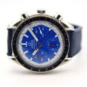 GENTLEMAN'S OMEGA SPEEDMASTER AUTOMATIC/REDUCED SCHUMACHER RACING BLUE, REF. 3810.81.08, SEPTEMBER