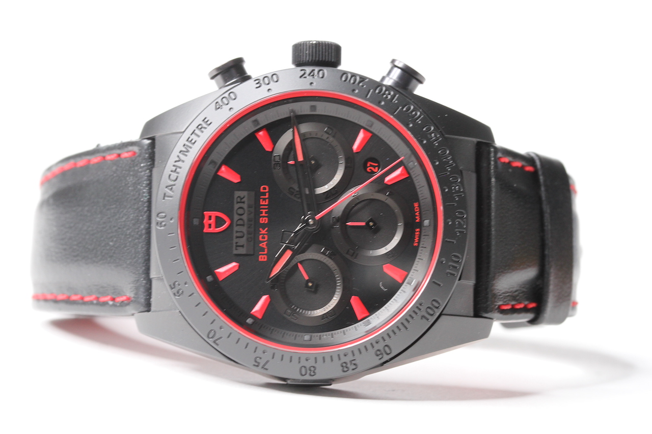 TUDOR FASTRIDER BLACK SHIELD CERAMIC REFERENCE 42000CR CIRCA 2015, red hour markers, tachymeter - Image 2 of 4