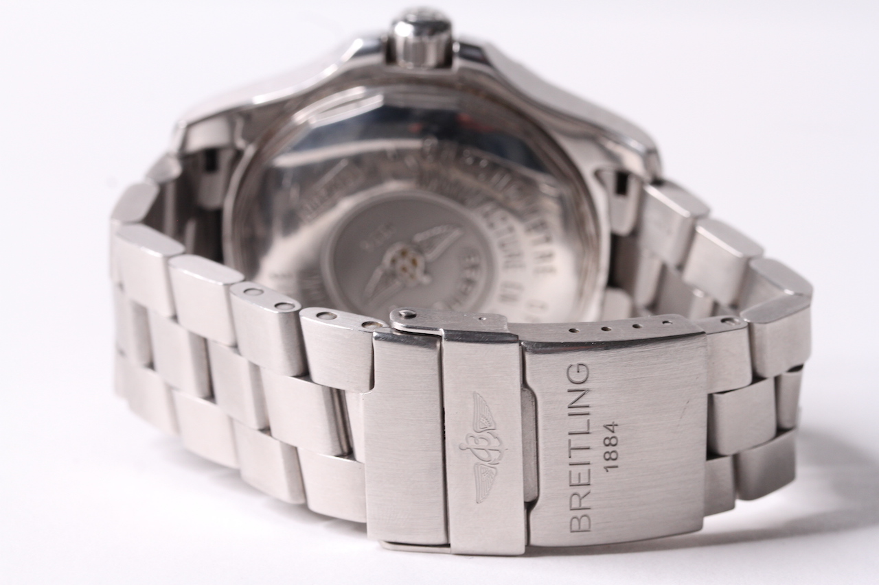 BREITLING SCUPEROCEAN STEELFISH REFERENCE A17390 BOX AND PAPERS 2008, circular black dial with - Image 3 of 5