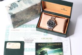 ROLEX OYSTER PERPETUAL SUBMARINER REFERENCE 14060 FULL SET CIRCA 1993 / 94, circular black dial,