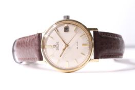 VINTAGE OMEGA DE VILLE AUTOMATIC CIRCA 1960s, circular silver dial with baton hour markers, date