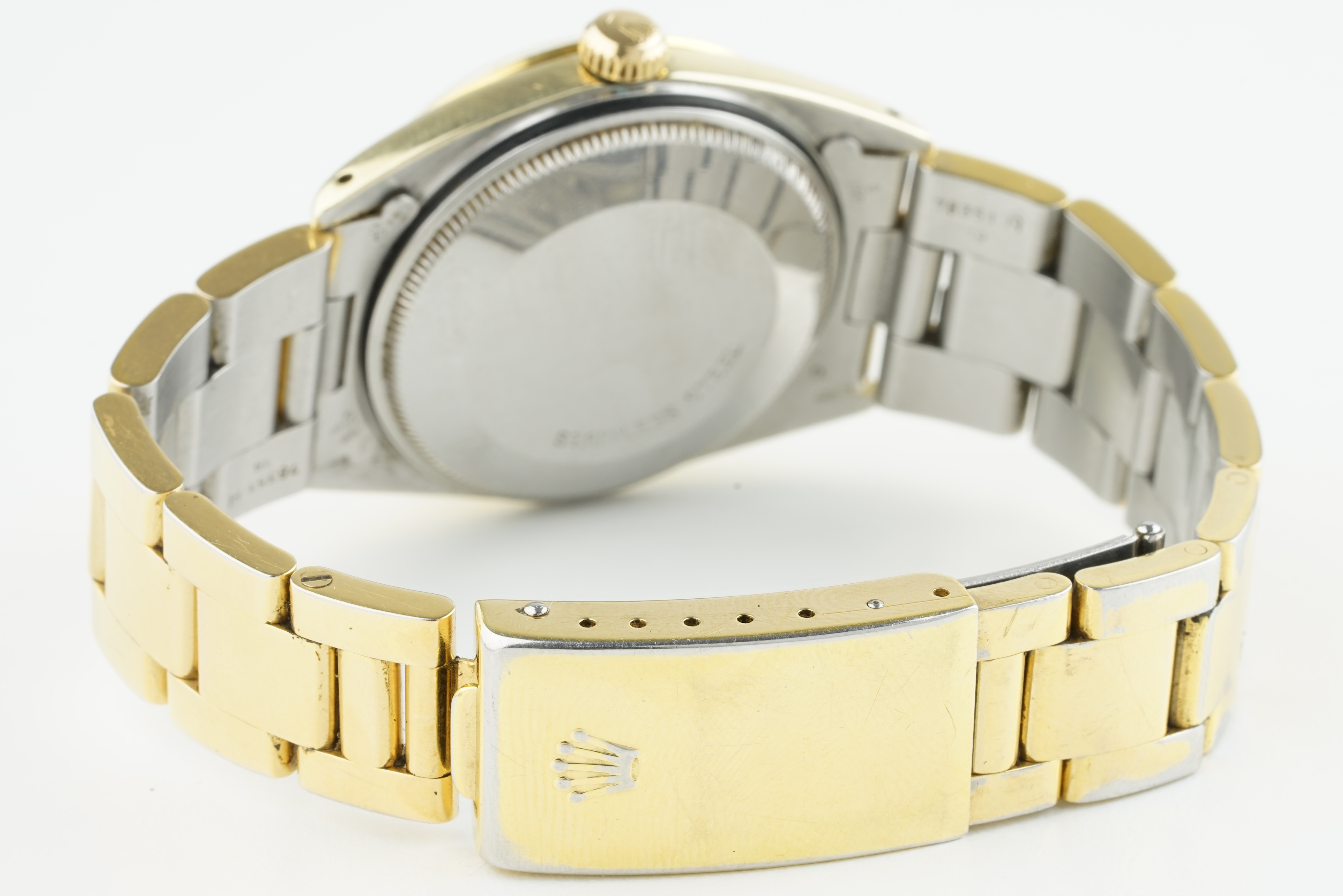 GENTLEMENS ROLEX OYSTER PERPETUAL DATE GOLD PLATED WRISTWATCH REF. 15505 CIRCA 1982, circular - Image 2 of 2