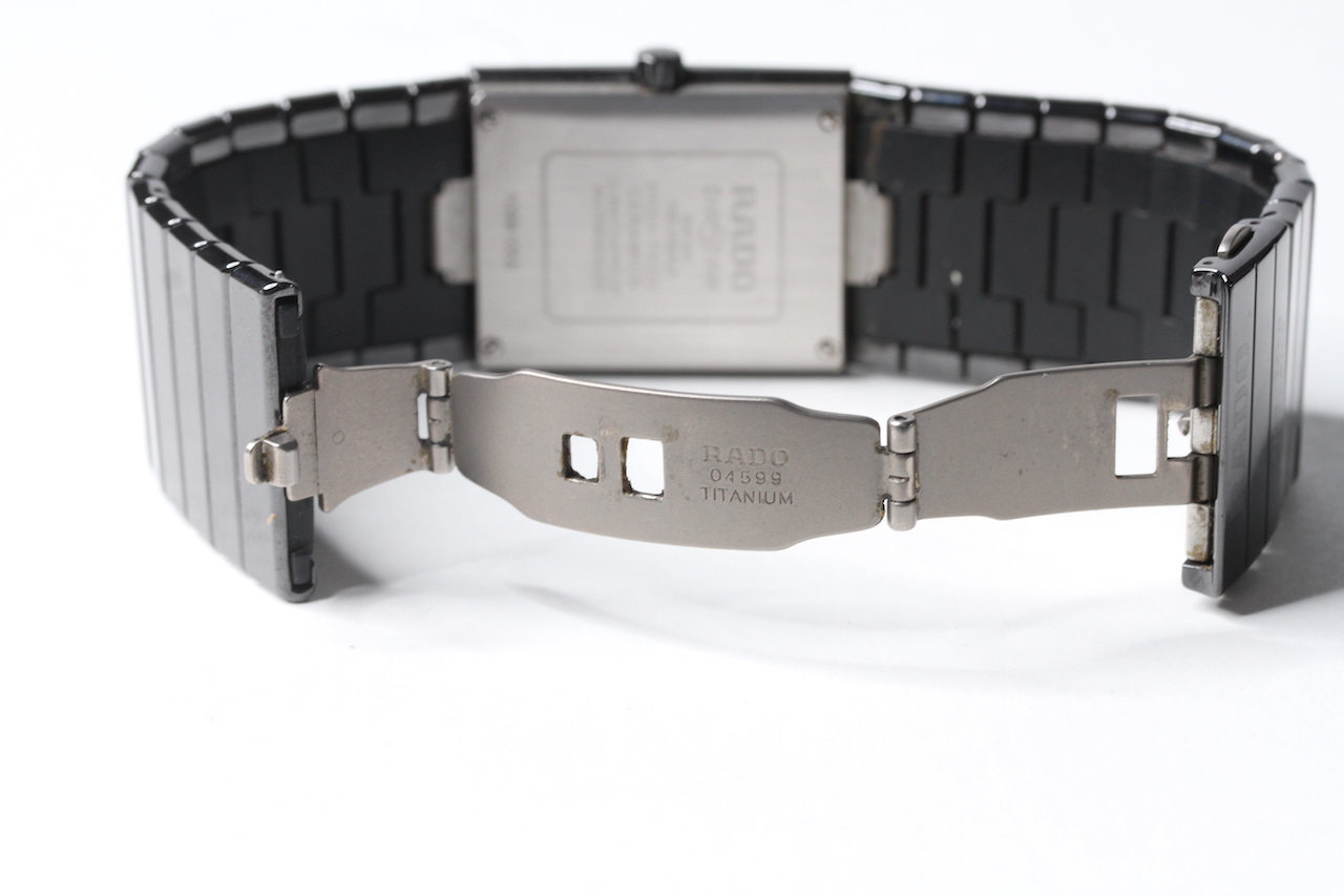 RADO DIASTAR CERAMIC QUARTZ REFERENCE 193.0854.3, rectangular black digital display with analogue - Image 3 of 4