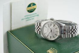 GENTLEMENS ROLEX OYSTER PERPETUAL DATEJUST WRISTWATCH W/ BOX GUARANTEE FULL SET REF. 16030 CIRCA