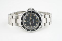 GENTLEMENS ROLEX OYSTER PERPETUAL SUBMARINER WRISTWATCH REF. 5513 CIRCA 1967, circular black dial