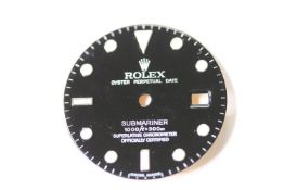 ROLEX SUBMARINER DATE GLOSS DIAL REFERENCE 16610, circular gloss black dial with applied hour