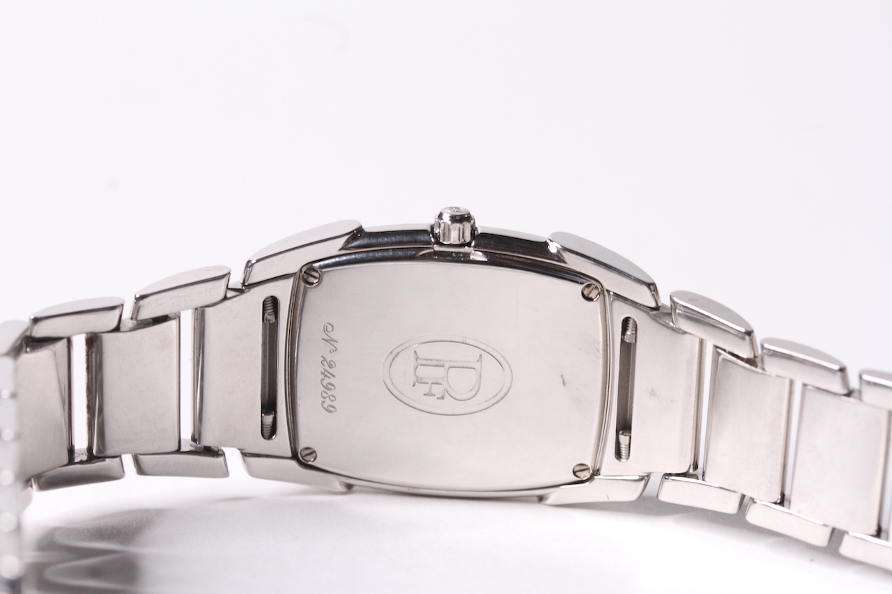 LADIES PAMIGIANI MOP DIAL QUARTZ WATCH, rectangular mother of pearl dial with baton and arabic - Image 2 of 3