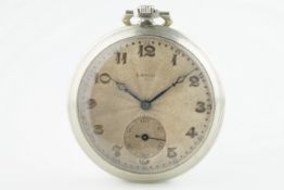 VINTAGE LANCO POCKET WATCH, circular two tone dial with arabic numeral hour markers and hands,