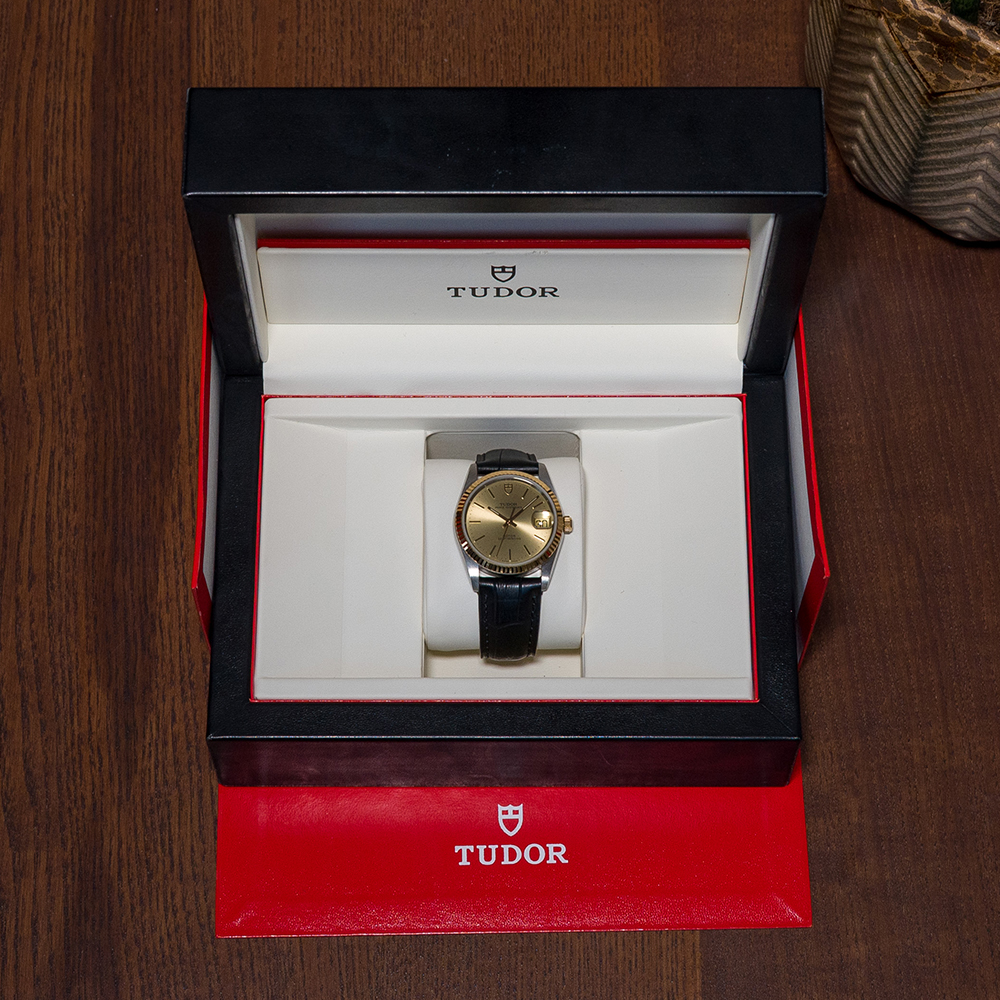 GENTLEMAN'S TUDOR PRINCE OYSTER DATE STEEL & GOLD, REF. 74033, CIRCA. 1996, LIKE NEW CONDITION, 34MM - Image 2 of 7