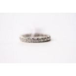 Diamond Eternity Ring, 18ct white gold, size J1/2, 2.6g.