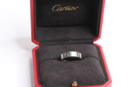 Cartier Love Ring, platinum, size S, comes with a Cartier box.