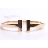 Tiffany & Co T Square Bracelet, 18ct yellow gold, large size will fit a wrist size of up to