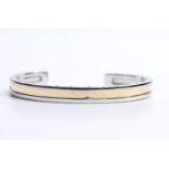 Bvlgari B.Zero1 Open Cuff Bangle, steel and gold, will fit a wristsize of up to approximately 14.