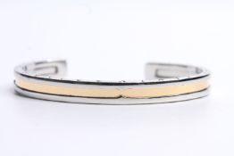 Bvlgari B.Zero1 Open Cuff Bangle, steel and gold, will fit a wristsize of up to approximately 14.