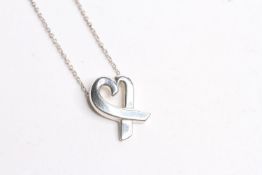 Tiffany By Paloma Picasso Loving Heart Pendant, sterling silver, chain approximately 17 inches.