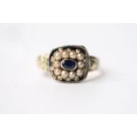 Victorian Memorial Ring, size U, 5.6g.