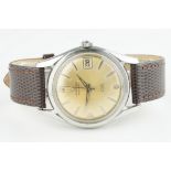 GENTLEMENS CERTINA DS AUTOMATIC WRISTWATCH, circular patina dial with hour markers and hands, 36mm