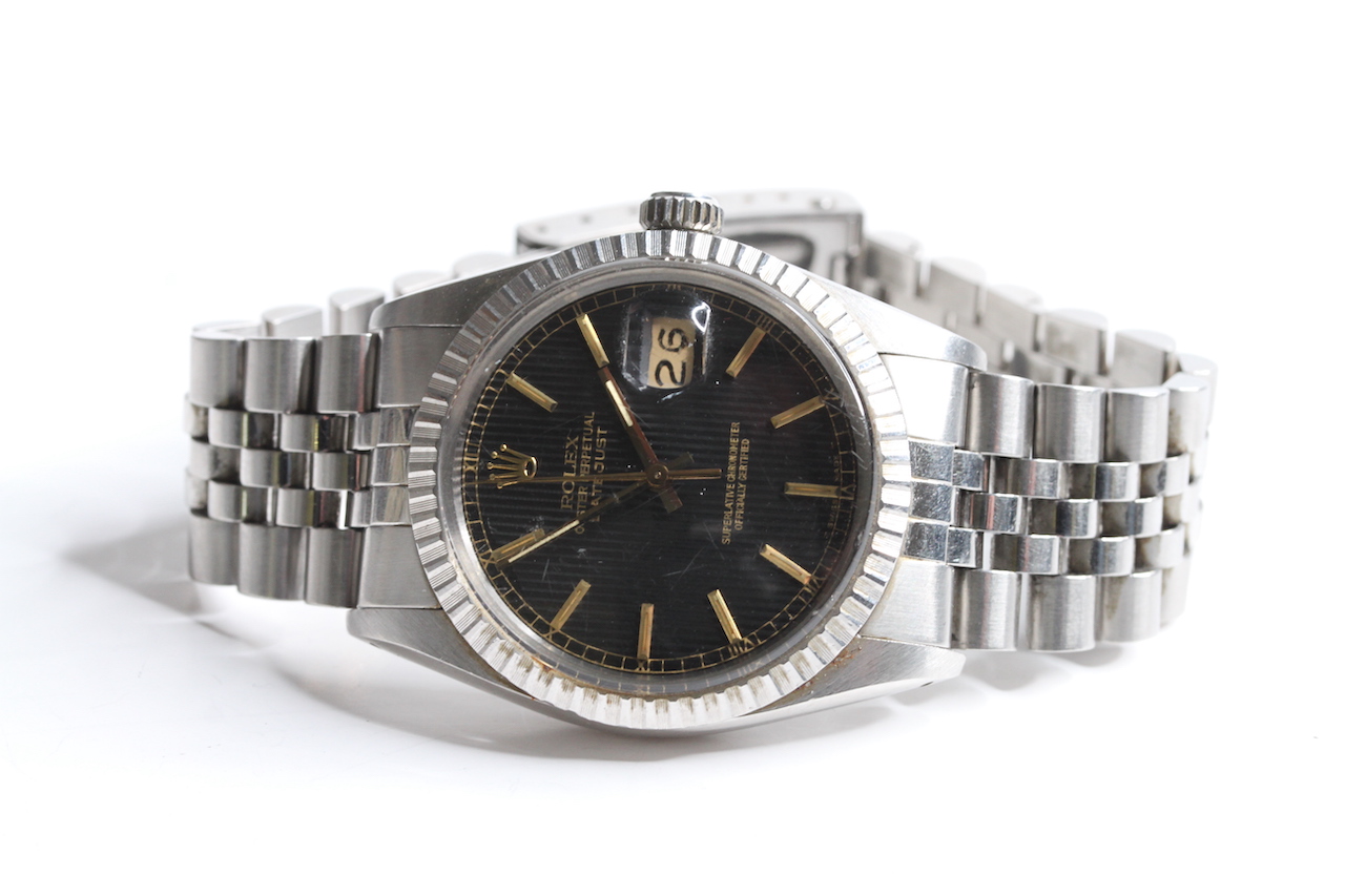 1984 ROLEX OYSTER PERPETUAL DATEJUST TAPESTRY DIAL REFERENCE 16030 WITH SERVICE PAPERS, black - Image 3 of 6