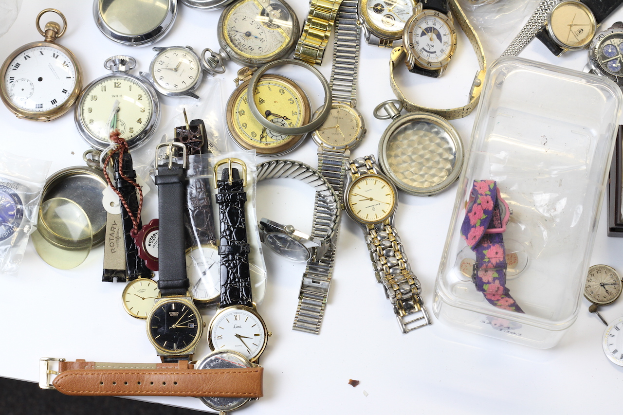 * TO BE SOLD WITHOUT RESERVE* A LARGE BOX OF MISC MODERN AND VINTAGE WATCHES, PARTS AND NOS QUARTZ - Image 6 of 7